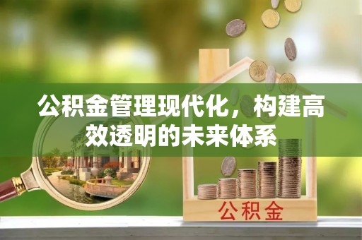 桓仁公积金管理现代化，构建高效透明的未来体系