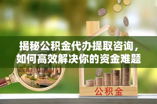 桓仁揭秘公积金代办提取咨询，如何高效解决你的资金难题