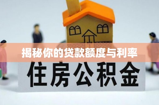 桓仁揭秘你的贷款额度与利率